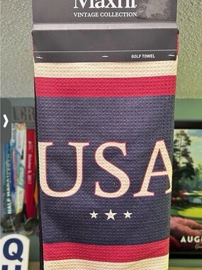 NEW! Maxfli Vintage Collection Golf Towel USA  Microfiber 16" x 24" USA Colors